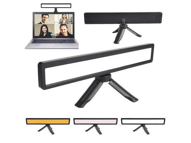 Alt view image 4 of 4 - Laptop Screen Fill Light Tube Light Wand Conference Meeting Lamp with Bracket for Computer Pc Camera Tripod