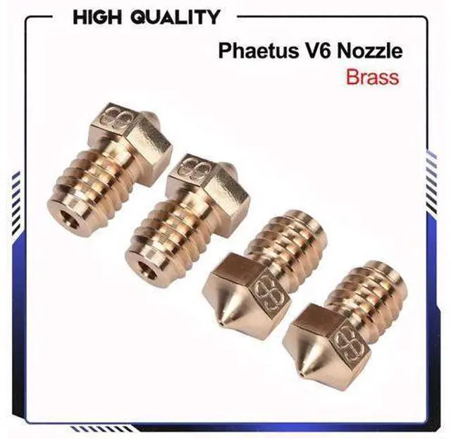 Main image of Phaetus V6 Nozzle Brass 1.75MM Filament 0.2/0.4/0.5/0.6/0.8mm 3D Printer Parts For E3D V6 Hotend Extruder Prusa i3 MK3 Printer