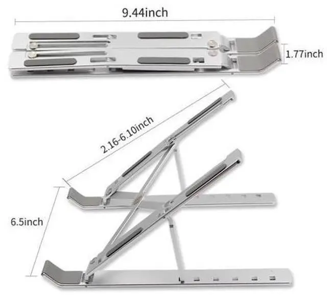 Alt view image 2 of 6 - Adjustable Laptop Stand Folding Portable Lapdesk For Laptop Office Lapdesk Foldable Ergonomic Notebook Stand Bracket Holder