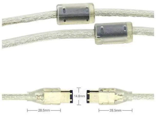 Alt view image 3 of 3 - Câble de connexion IEEE 1394 plaqué or, 1394a 6pin mâle à 6 broches mâle 6-6 broches Firewire iLink DV, de haute qualité, 1.5m 5FT