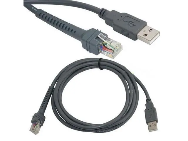 Alt view image 2 of 4 - Câble USB vers RJ45 pour Scanner de symboles LS2208 LS1203 LS4208 DS6708, 2M, nouveau, pièce de Scanner de codes à barres