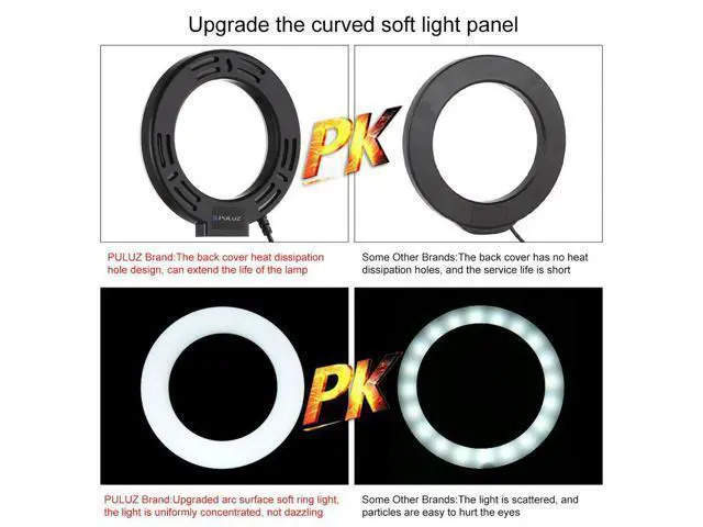 Alt view image 2 of 4 - PULUZ LED Ring Fill Light for Camera Phone Selfie Video Volog Live Streaming