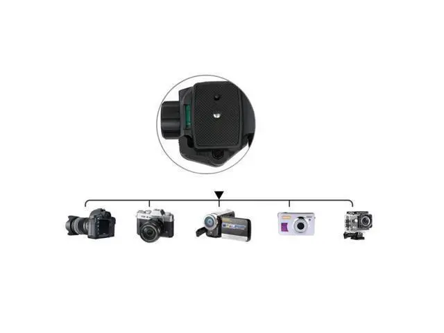 Alt view image 4 of 4 - Video Camera Accessories Tripod Head Tripod Stand Mount Camera Positioning Bolt+Level Gauge Vertical+Lock Knob+Horizontal