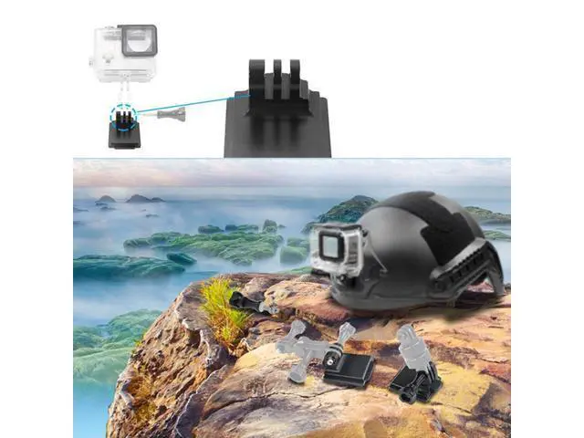 Alt view image 4 of 4 - Metal Action Camera Helmet Holder Quick Release Fixing Mount Clip for Gopro Hero