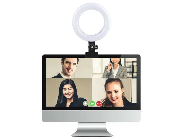 Alt view image 4 of 4 - 5in1 LED Ring Light Kit + Tripod Stand + Clip + Phone Clip for Laptop
