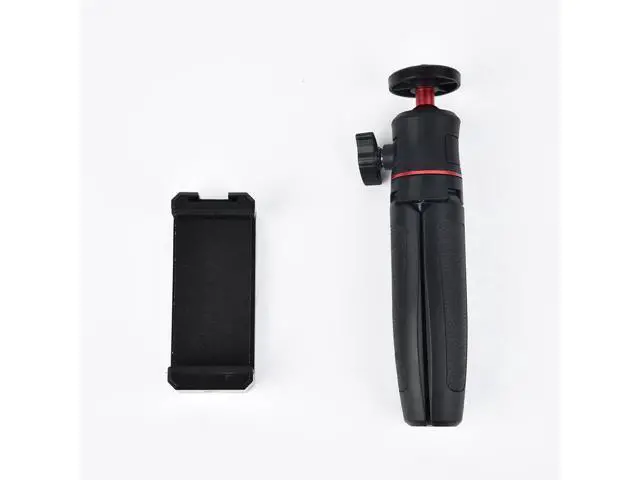 Alt view image 3 of 4 - Mt-08 2 In 1 Mini Tripod Stand with Cold Shoe Mount + Phone Holder Extendable Selfie Stick for Smartphone/Camera/Video Light