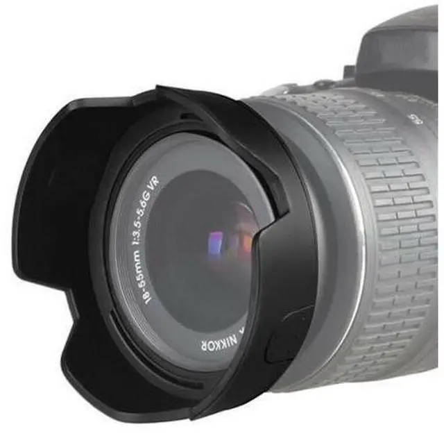 Alt view image 3 of 4 - HB-45 II Bayonet Lens Hood Sun Visor For Nikon AF-S DX 18-55mm F/3.5-5.6G VR