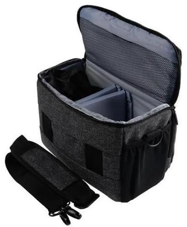 Alt view image 2 of 4 - Camera Bag for Canon Nikon Sony Cameras and Accessories Carrying Case Shockproof Protective Camera Handbag