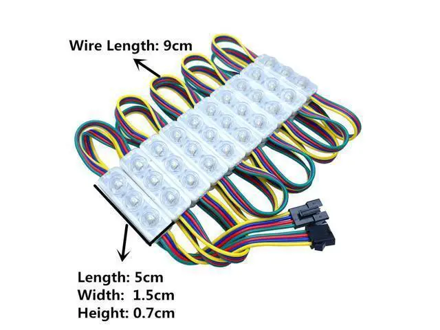 Alt view image 2 of 3 - 12V RGB LED Module Injection Lens SMD 5050 Super Bright Advertising Light Changeable Color Waterproof Sign Backlight 20Pcs/Lot