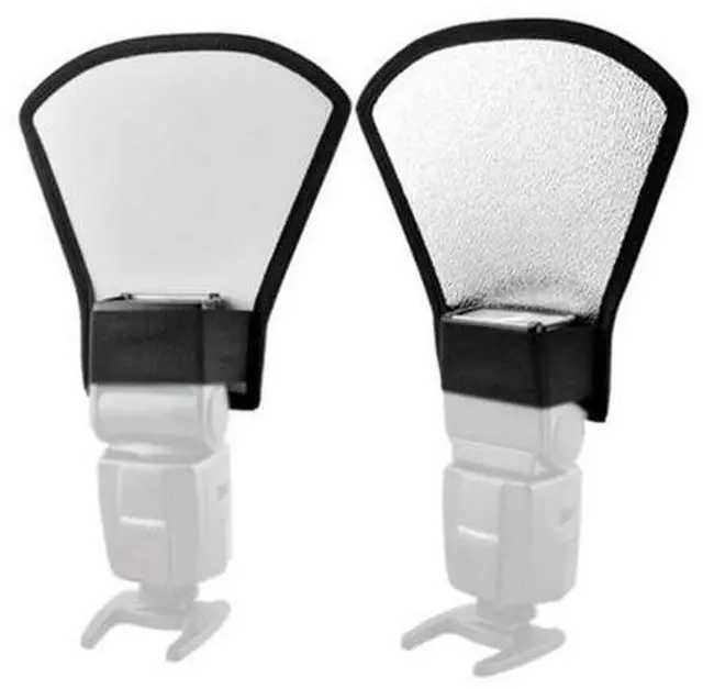 Alt view image 2 of 4 - 2 IN 1 Camera Flash Diffuser Flash Light Reflector for Nikon/Canon/Sony Cameras Softbox 11*18*20cm