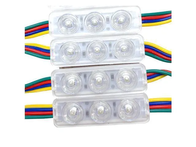 Alt view image 3 of 3 - 12V RGB LED Module Injection Lens SMD 5050 Super Bright Advertising Light Changeable Color Waterproof Sign Backlight 20Pcs/Lot