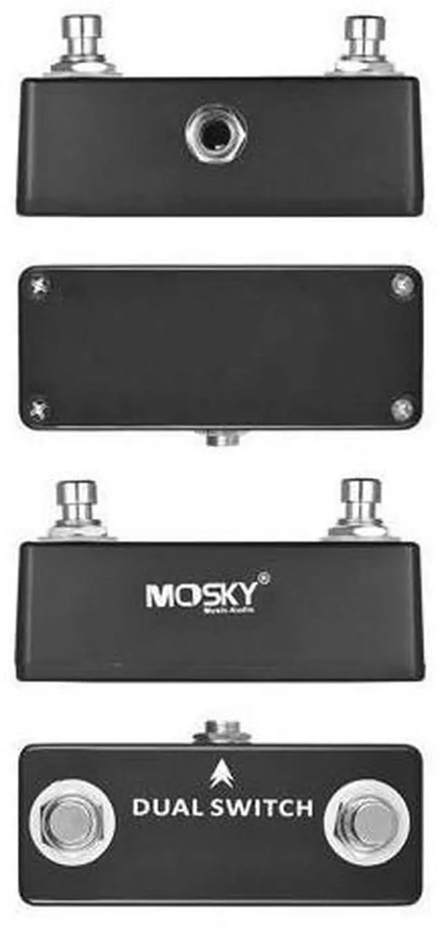 Alt view image 3 of 4 - Mosky True Bypass Single Tap Switch Dual Electric Guitar Bass Effect Pedal Bass Guitar Pedal Overdrive For Electric Guitar Parts