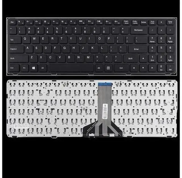 Alt view image 4 of 4 - US for Thinkpad Keyboard for Laptop Long Line Intelbras for Lenovo 100-15 100-15IBY 100-15IBD 300-15 B50-10 B50-50
