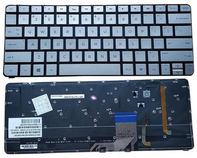 Alt view image 3 of 4 - Keyboard US Layout Notebook Keyboard for HP Spectre XT PRO13-3000 13T-3000 13-3000EA 743897-001 MP-13J73USJ886 Silver Backlight