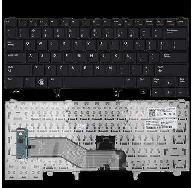 Alt view image 4 of 4 - US Keyboard Black for Laptop for Dell E6220 E6230 E6430 E6420 E6440 E5420 E6320 E6330 Positivo Notebook