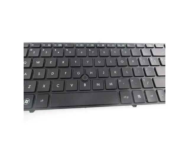 Alt view image 4 of 4 - Keyboard Replacement with Black Frame for HP Elitebook 8560P 8570P Probook 6560B 6565B 6567B 6570B 6575B Series Laptop Black US