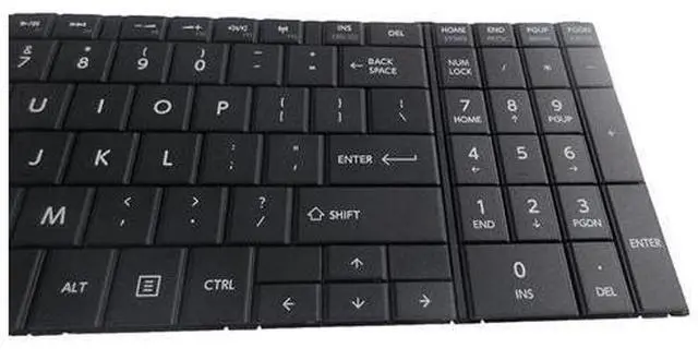 Alt view image 4 of 4 - Laptop Replacement Keyboard Compatible with Toshiba Satellite C50-B C50A-B C50D-B C55-B C50DT-B C50T-A R50-B US Layout Black
