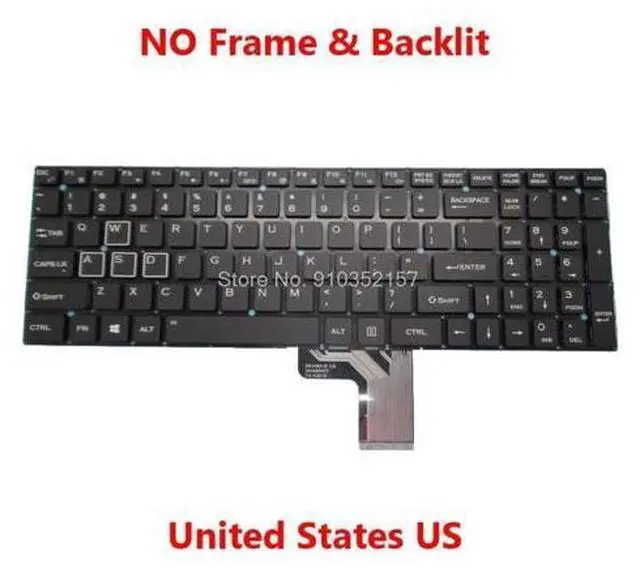 Main image of Laptop US Backlit Keyboard For ENZ For Gamebook K36 X36 N36 DK348A-B US 343480007 YX-K2010 English US NO Frame & Backlit