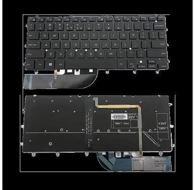 Alt view image 4 of 4 - US Positive Notebook Backlit Replacement of Keyboards Intelbras Clevo Dns for Dell XPS 15 9550 9560