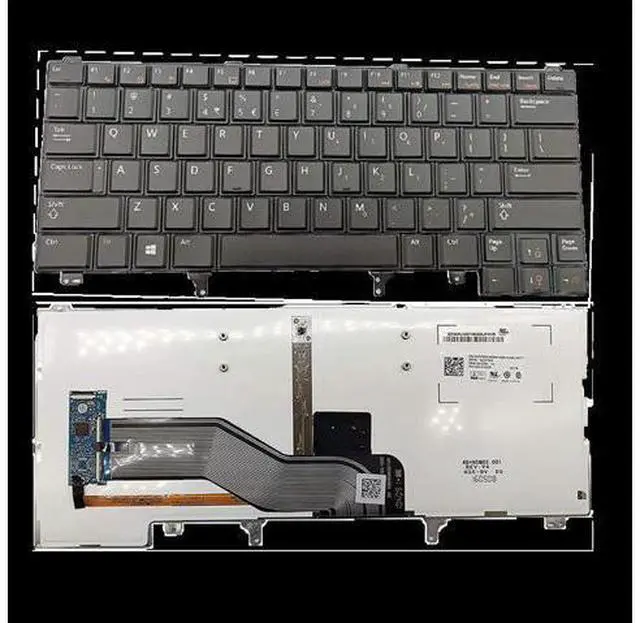 Alt view image 4 of 4 - US Backlit Keyboard Black for Laptop for Dell E6220 E6230 E6430 E6420 E6440 E5420 E6320 E6330 Positivo Notebook