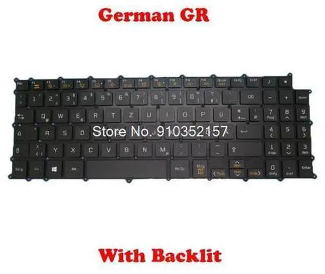 Main image of Laptop With Backlit Keyboard For LG 15Z980 15ZD980 LG15Z98 SG-90920-2DA SN3870BL AEW73949835 German GR Black Without Frame