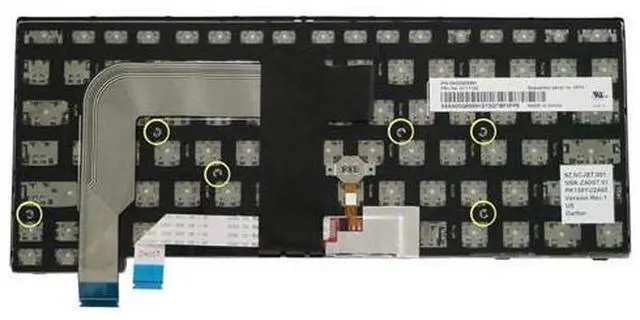 Alt view image 4 of 4 - PANSI Laptop Replacement Keyboard for Lenovo ThinkPad T460s T470s Laptop No Backlight 6 Fixing Screws