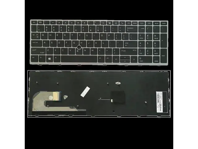 Alt view image 4 of 4 - US Positivo Notebook Keyboard for Laptop Dns Clevo for HP EliteBook 850 755 15u G5 850 G6 ZBook