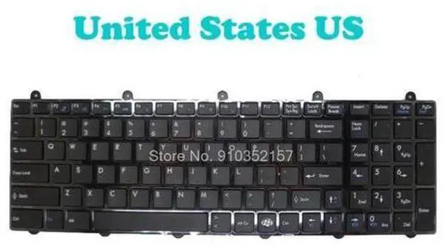 Main image of US English Keyboard For MSI GT783 GT780 S1N-3UUS2N1-SA0 V123322BK1 MS-1761 GT780D GT780DX GT780DXR GT780R GT783R GX780 GX780R