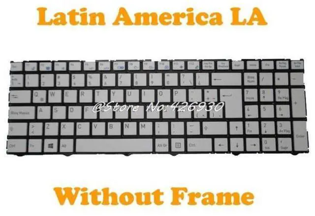 Main image of LA Keyboard For CLEVO N250 N350DW CVM15F36LA-43012 6-80-N25L0-480-1P VM15F36LA-43002 6-80-N25J0-480-1P Latin America NO Frame