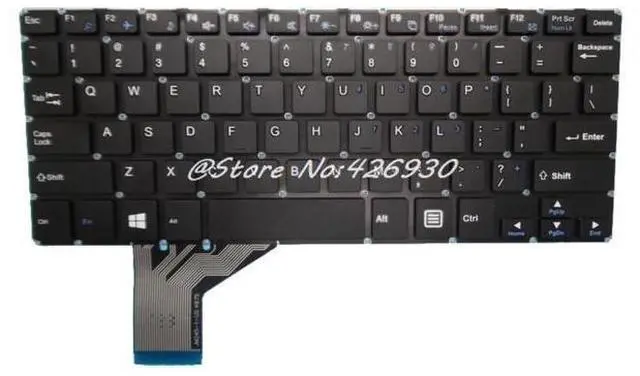 Main image of Laptop Keyboard For Ematic EWT117 EWT117BL English US Black Without Frame