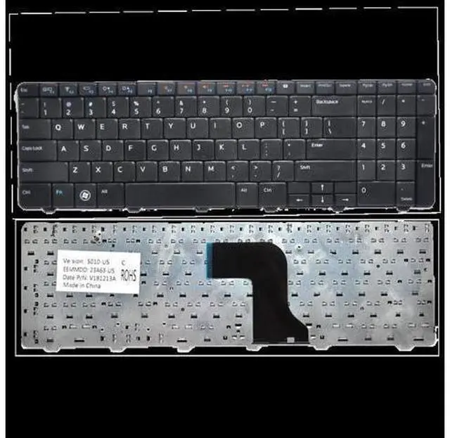 Alt view image 4 of 4 - US for Dell Keyboard Positivo Notebook Dns Clevo Intelbras Packard Bell 15R 5010 N5010 P10F N5010D N5010R M5010