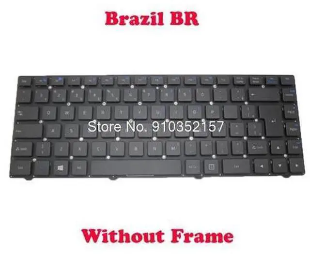 Main image of BR A14IE Keyboard For Positivo SIM+ 340 SIM+ 360 SIM+ 365 SIM+ 370 SIM+ 380 SIM+ 385 Sim+ 700 Unique 60 N4200 Brazil NO Frame