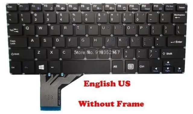 Main image of Laptop Keyboard For Direkt-Tek DTLAPY116-1 11.6 Convertible English US Black Without Frame
