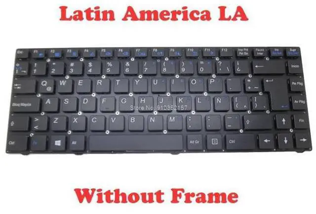 Main image of Laptop Keyboard For CLEVO W130EV W130EW W130HU W130HV W130SV MP-10F86LA-4303W X6-80-W13S0-480-1 Latin America LA NO Frame