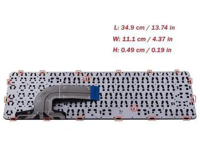 Alt view image 3 of 4 - Laptop Keyboard for HP Pavilion 250 G3 255 G3 250 G2 255 G2 15-D 15-E 15-G 15-R 15-N 15-S 15-F 15-H 15-A Series US with Frame