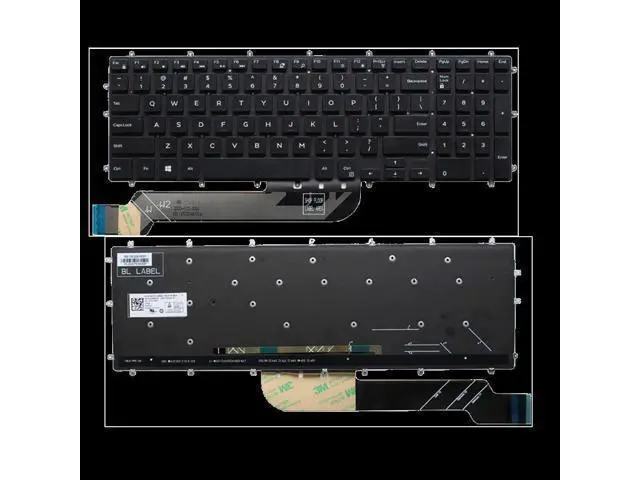 Alt view image 4 of 4 - US for Dell Backlit Keyboard Positivo Notebook Dns ClevoInspiron15-7000 7566 7567 7568 7577 5567 7587 7570 7580