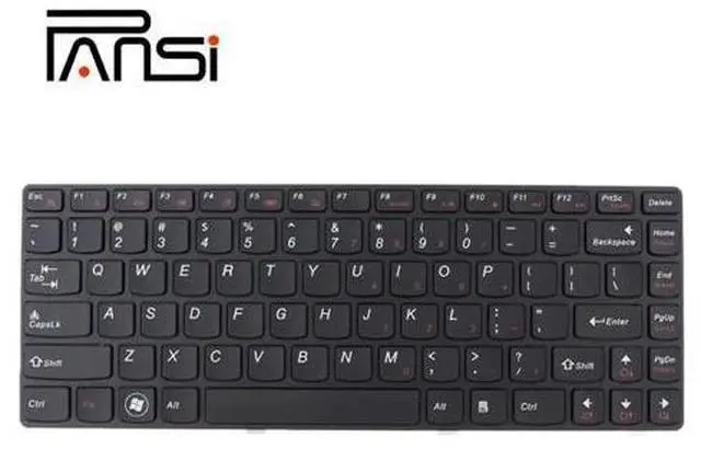 Alt view image 2 of 4 - PANSHI Laptop Replacement US Layout Keyboard for Lenovo G480 G485 Z480 Z380 Z485 G410 G490 G400 G405 Black