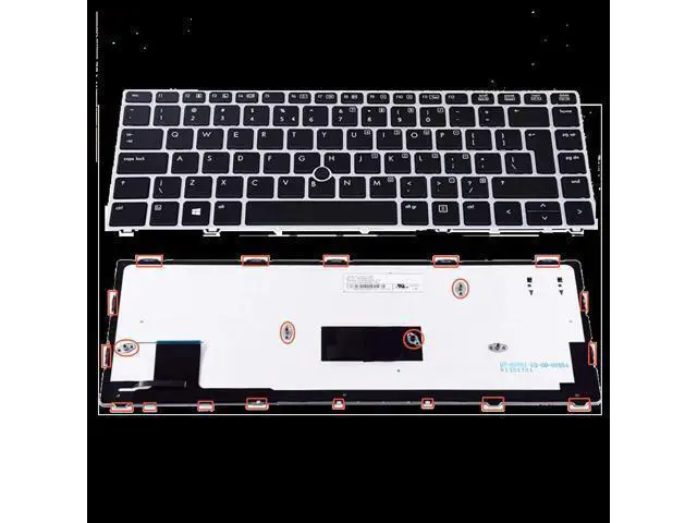 Alt view image 4 of 4 - US Backlit Positivo Notebook Keyboard Dns Clevo for HP EliteBook Folio 9470M 9470 9480