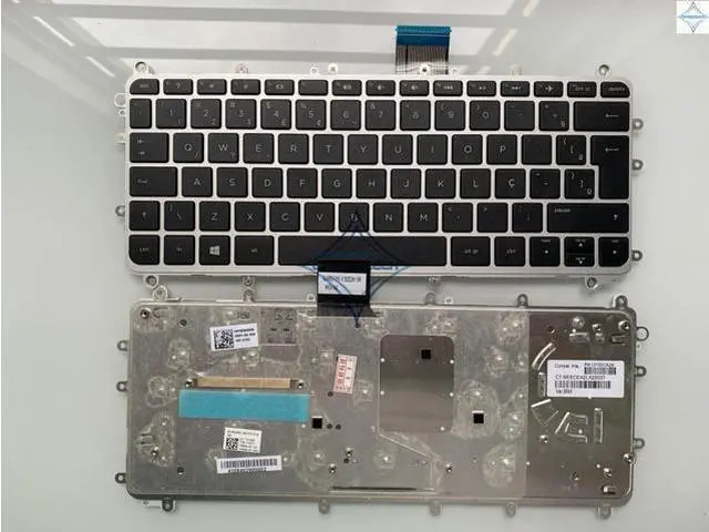 Main image of PK131501A29 for HP Pavilion X360 11-N 11-N001EE 11-N014TU br brazil Portuguese laptop keyboard with silver frame teclado