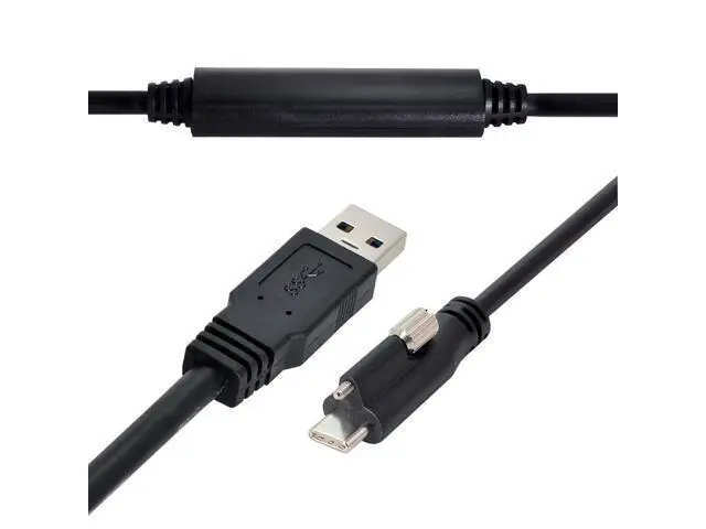 Alt view image 4 of 5 - 8m Type-C USB 3.1 Single Screw Locking to USB3.0 Data Cable Mount Type for Industrial Camera Recorder & Laptop PC & Disk