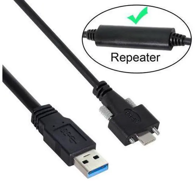 Main image of 8 Meters USB 3.1 Type-C Dual Screws Locking to Standard USB3.0 Data Cable Mount Type for Camera Recorder