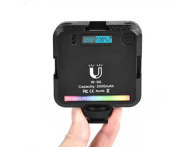 Alt view image 3 of 4 - W-S6 LED RGB Video Light Fill Light Lamp for Selfie Vlog Camera Photo 9000K