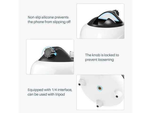 Alt view image 3 of 4 - Smart Follow-Up Tracking Pan Smart Auto Tracking Mount Face Tracking with Phone Holder Table Gimbal Stabilizer for Vlogging