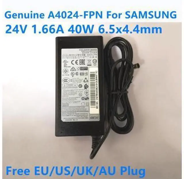 Main image of 24V 1.66A 40W A4024_FPN AC Power Adapter For SAMSUNG K550 HW-H750 SOUNDBAR HW-K450 HW-K550 K650 HW-N450 HW-J550 Charger