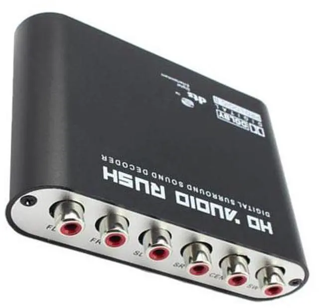 Alt view image 2 of 3 - 5.1 CH Digital Audio Decoder Coaxial to AC3 DTS Amplifier Analog Converter with USB Cable