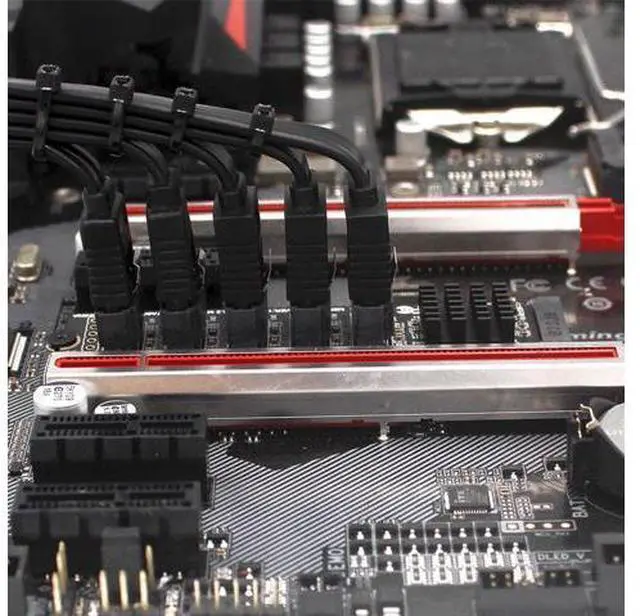 Alt view image 4 of 5 - 6Gbps 5 Ports Adapter Extension Card JMB585 2280 NGFF NVME M-Key PCI Express to SATA 3.0 Converter Hard Drive