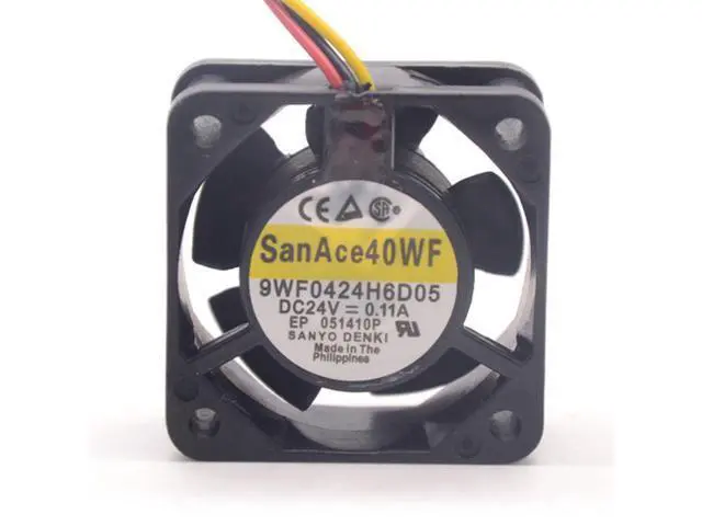 Alt view image 2 of 4 - For Sanyo 9WF0424H6D05 4020 DC 24V 0.11A 3-P axial cooling fan waterproof