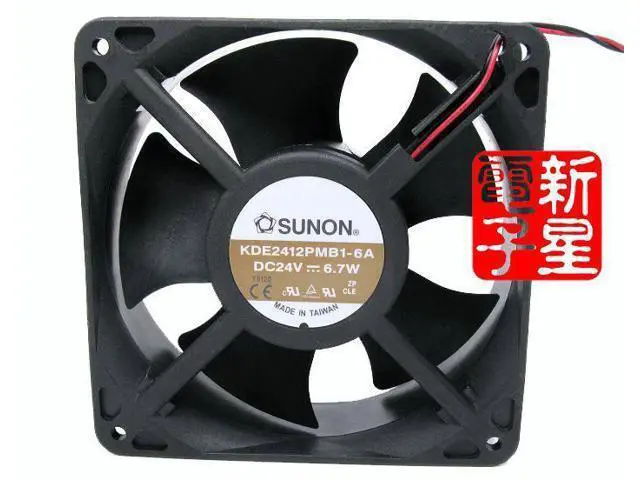 Alt view image 2 of 3 - For Sunon KDE2412PMB1-6A 12038 DC 24V 6.7W 120X120X38MM 12cm server cooling fan