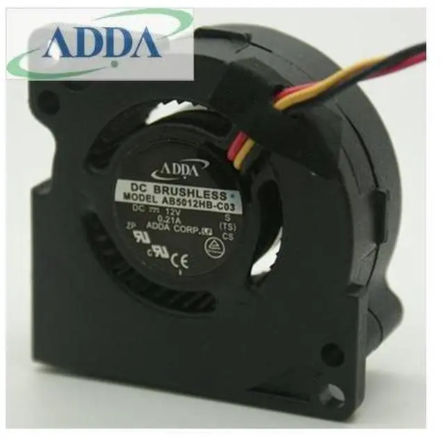 Main image of Wholesale FOR ADDA AB5012HB-C03 Server Blower Fan DC 12V 0.21A 50x50x20mm 5cm 50mm 3Wire 3Pin turbo blower cooling fan