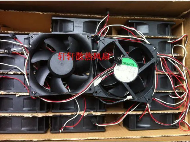 Alt view image 2 of 2 - For Sunon PMD2412PMB1-A 12CM double ball bearing fan 24v 18.2W server inverter cooling fan